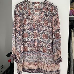 Joie long sleeve patterned top